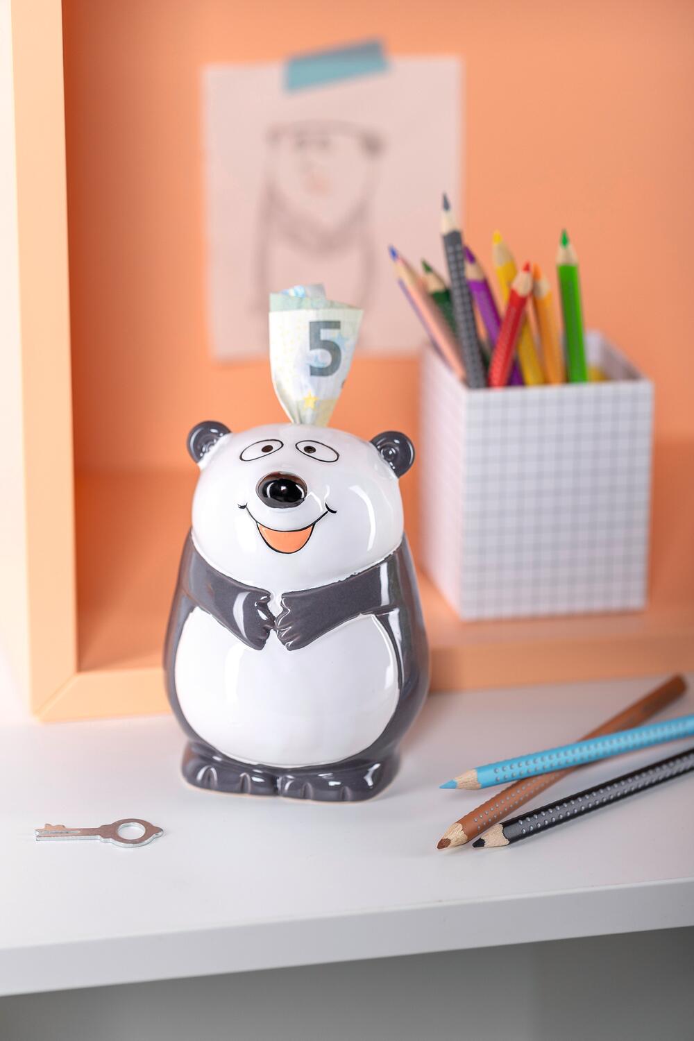 Leonardo BAMBINI Panda Spardose 12,2 cm mit Geldschein