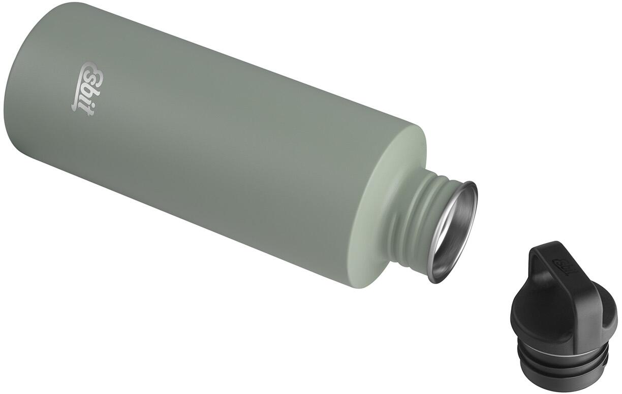 Esbit SCULPTOR Edelstahl Trinkflasche 1000ml Stone Grey offen mit Deckel