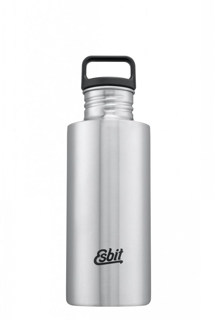 Esbit SCULPTOR Edelstahl Trinkflasche 750ml silber mit Tragegriff