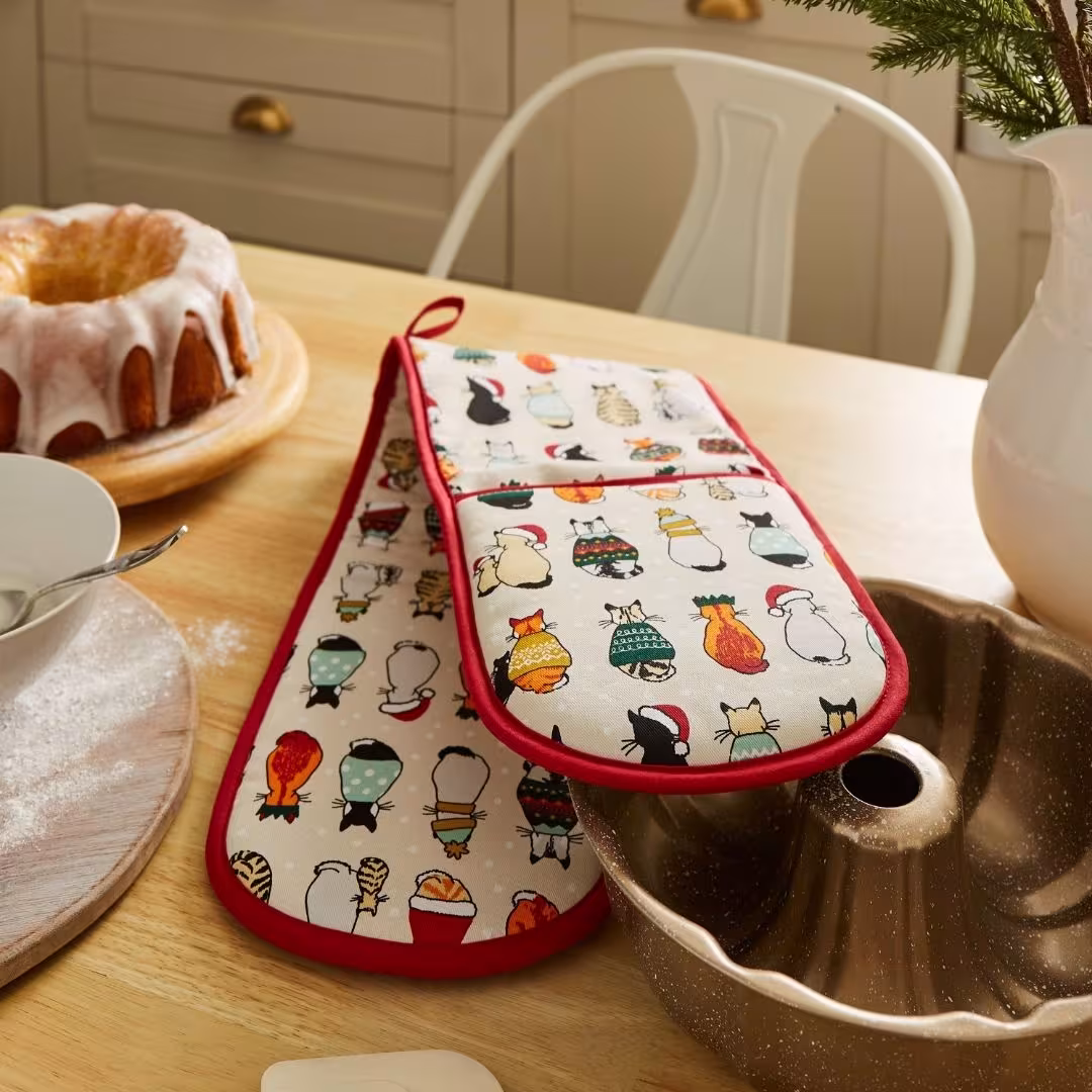 Ulster Weavers Doppel-Ofenhandschuh Baumwolle Christmas mit Pinguin-Motiv
