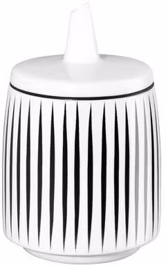 ASA Zuckerstreuer Stripes weiß glänzend mit Deckel, gestreift