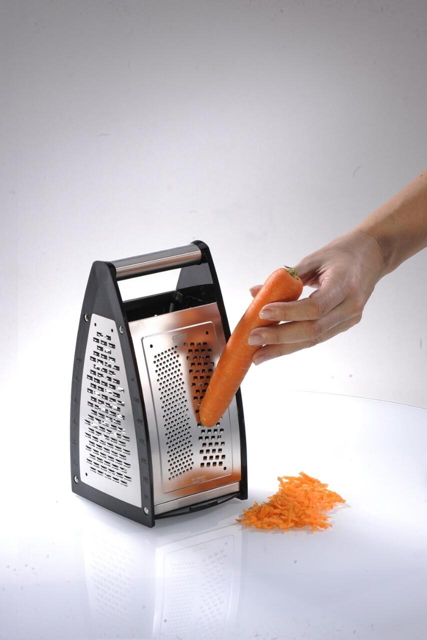 GEFU Vierkantreibe QUINTO Karotte reiben Edelstahl Küchenreibe