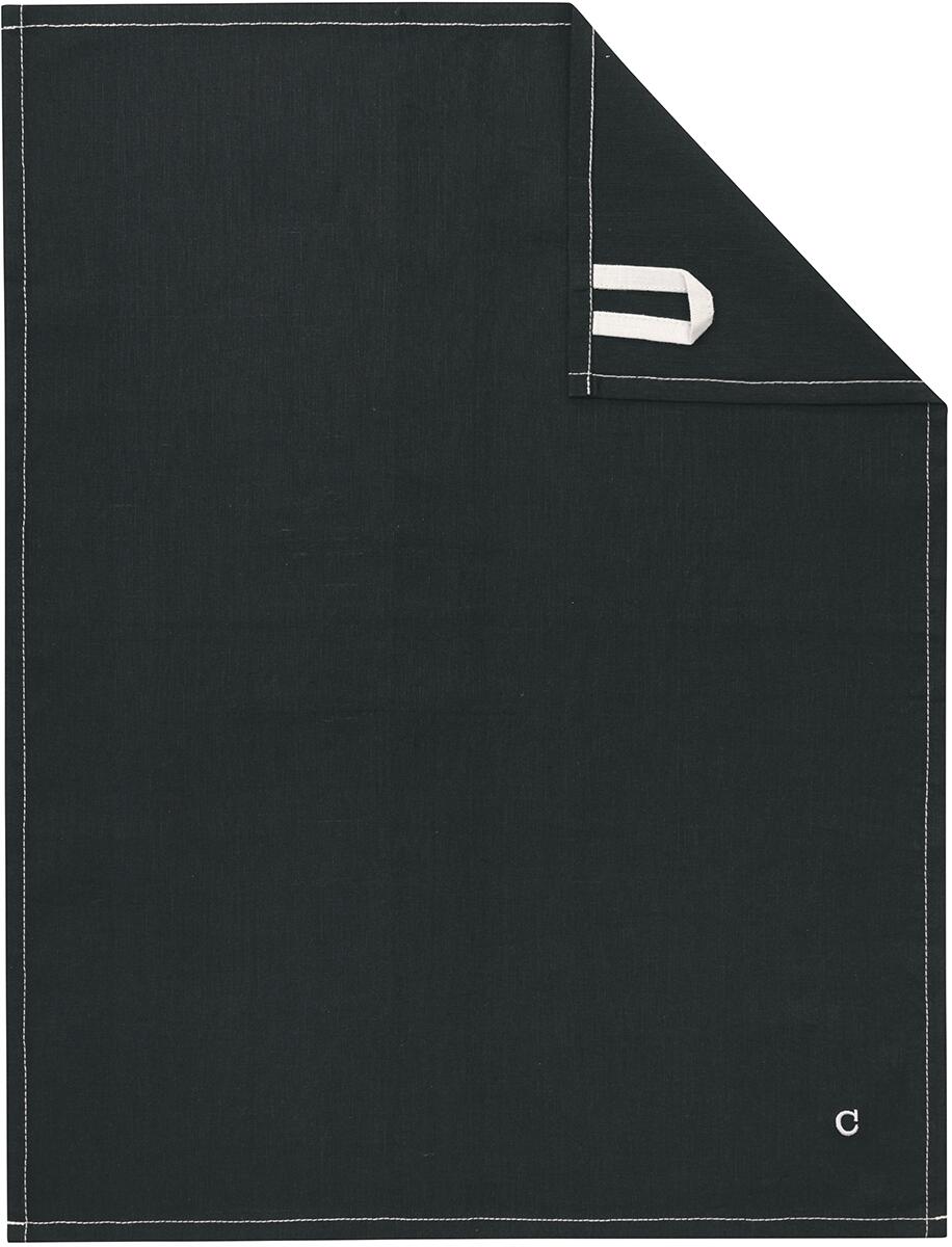Cawö Home Geschirrtuch Cuisine Zoom schwarz Uni mit Aufhänger