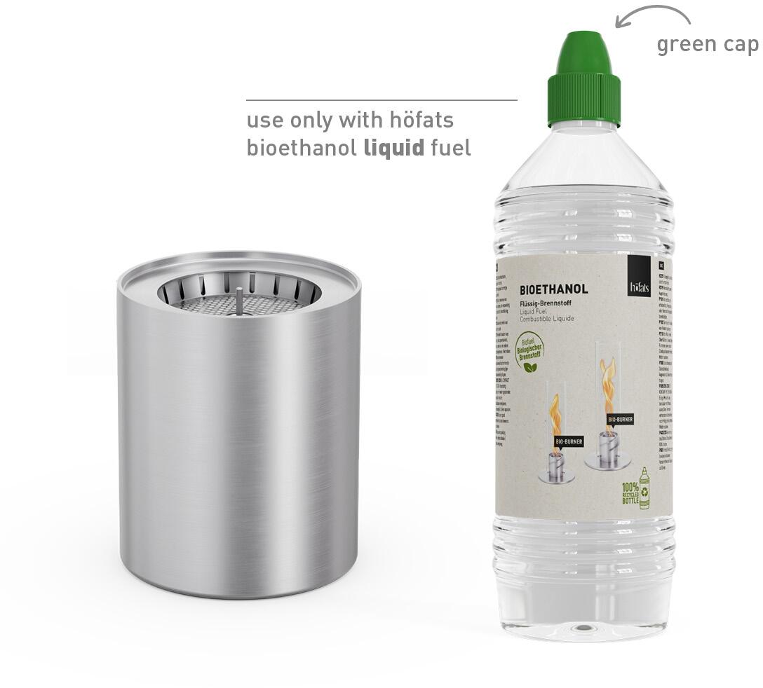 höfats SPIN 1200 Bio-Burner mit Bioethanol Flüssigbrennstoff