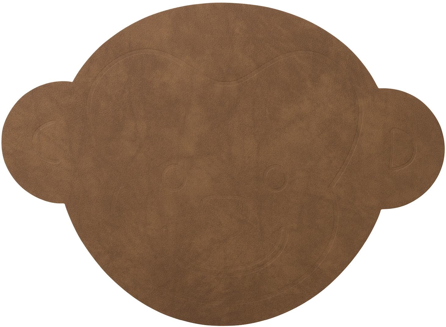 Lind DNA Tischset Monkey Nupo Nature braun Lederoptik