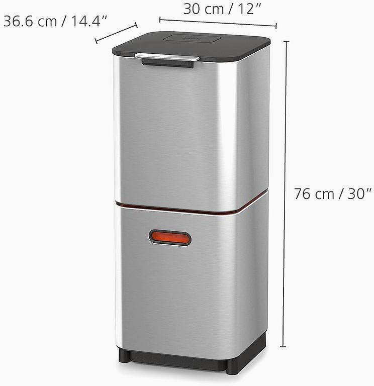 Joseph Joseph Totem Compact 40 Abfallbehälter Graphite 76cm