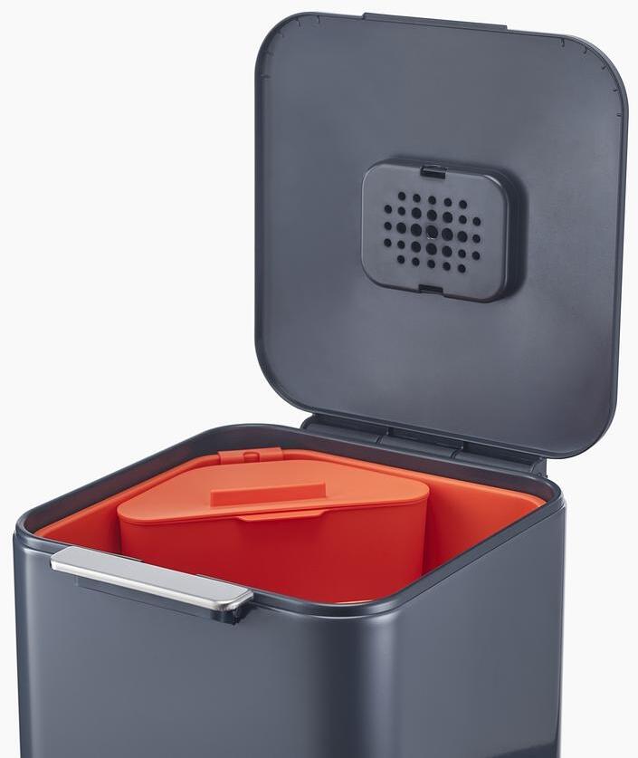 Joseph Joseph Totem Compact 40 Graphite Abfallbehälter offen