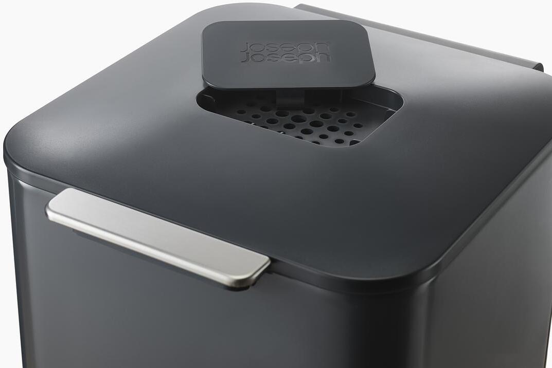 Joseph Joseph Totem Compact 40 Abfallbehälter Graphite Deckel Detail