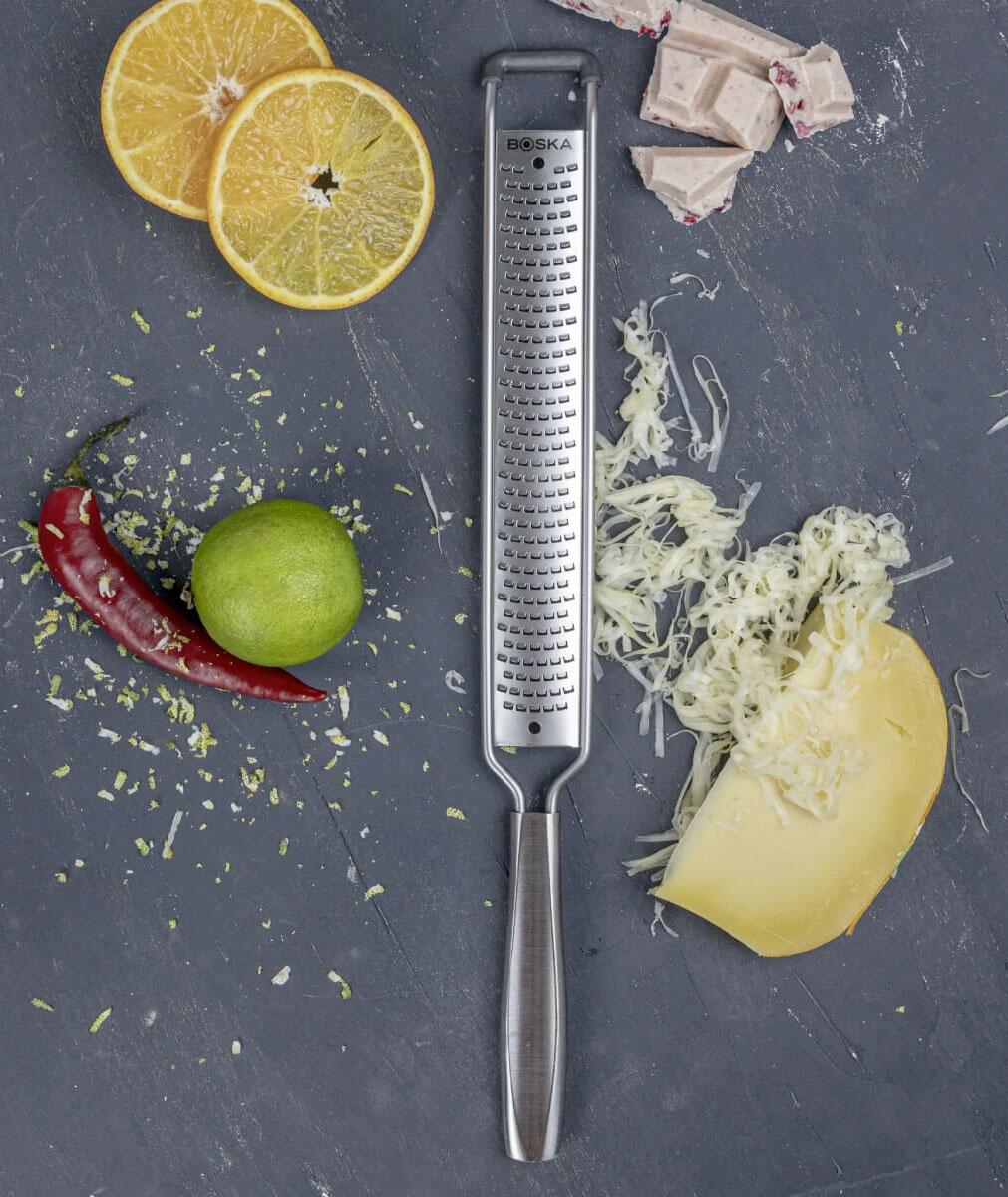 Boska Handreibe Zester Monaco+ für Käse, Zitrus und Chili