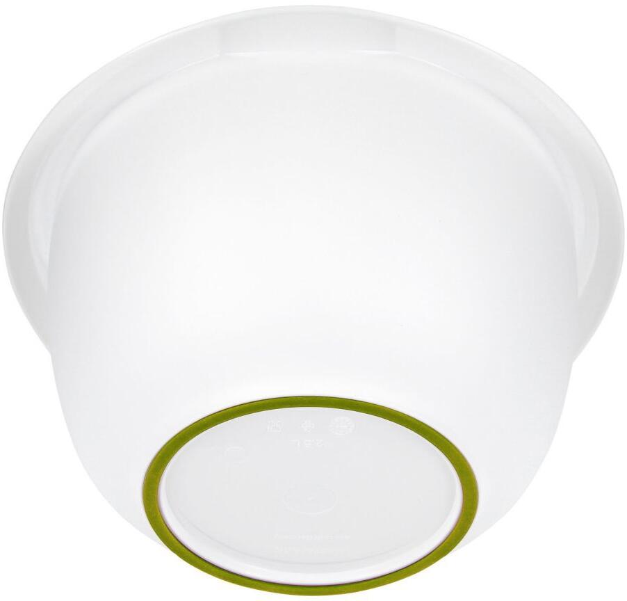 Westmark Rührschüssel mit Deckel apfelgrün, Kunststoffschüssel mit Antirutschring