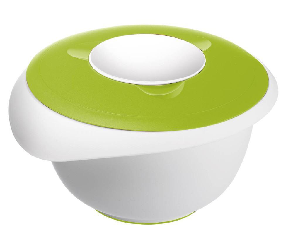 Westmark Rührschüssel Deckel apfelgrün zweigeteilt weiß-grün