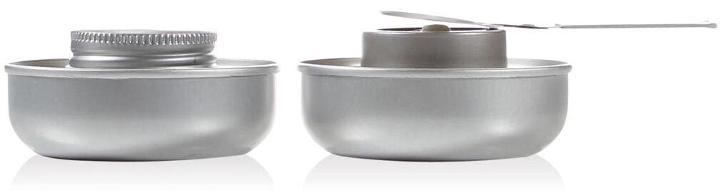 Boska Fonduebrenner Edelstahl Brennerdose mit Deckel und Flammenregler