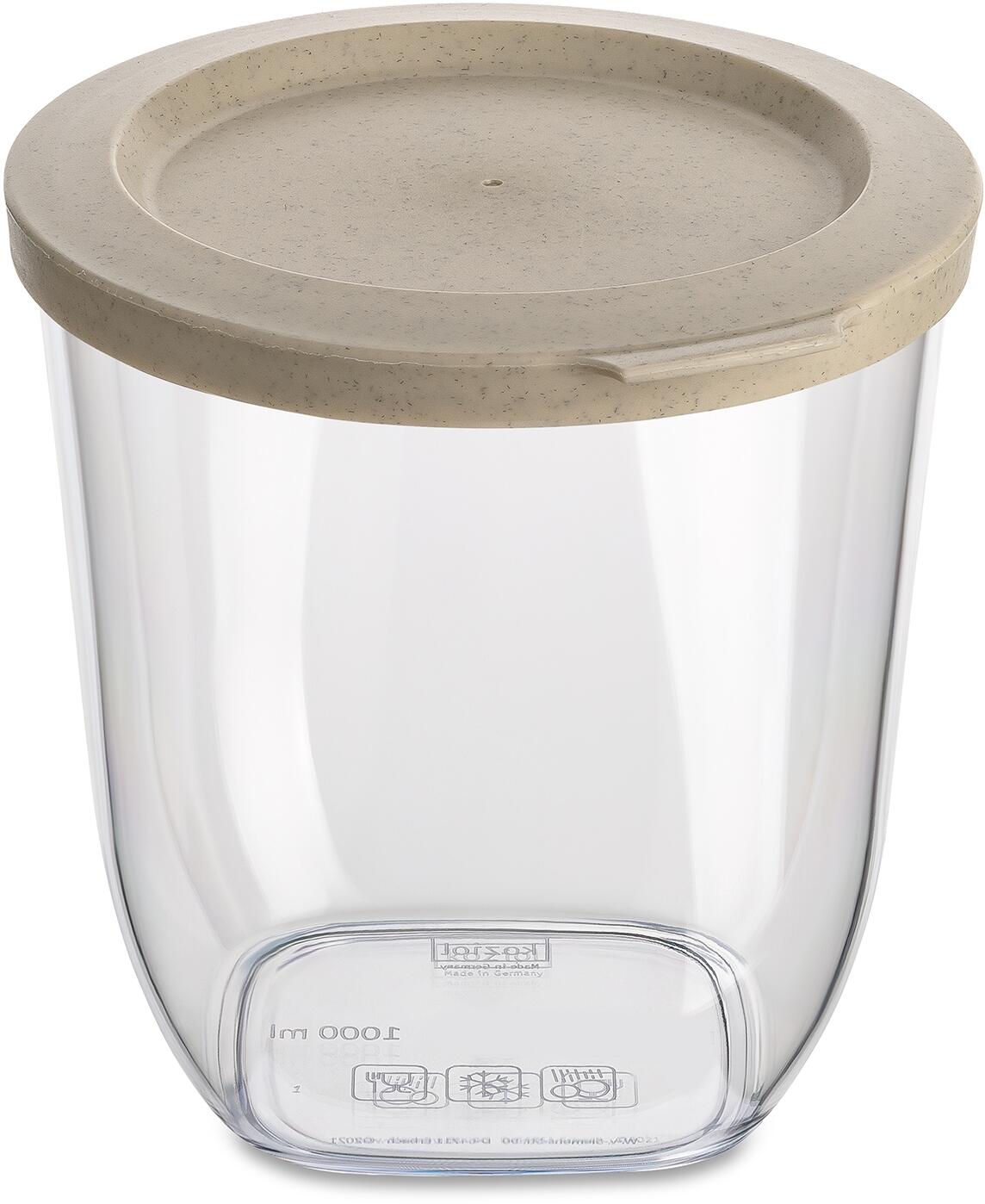 koziol CONNECT DRY Vorratsdose sand mit Deckel transparent
