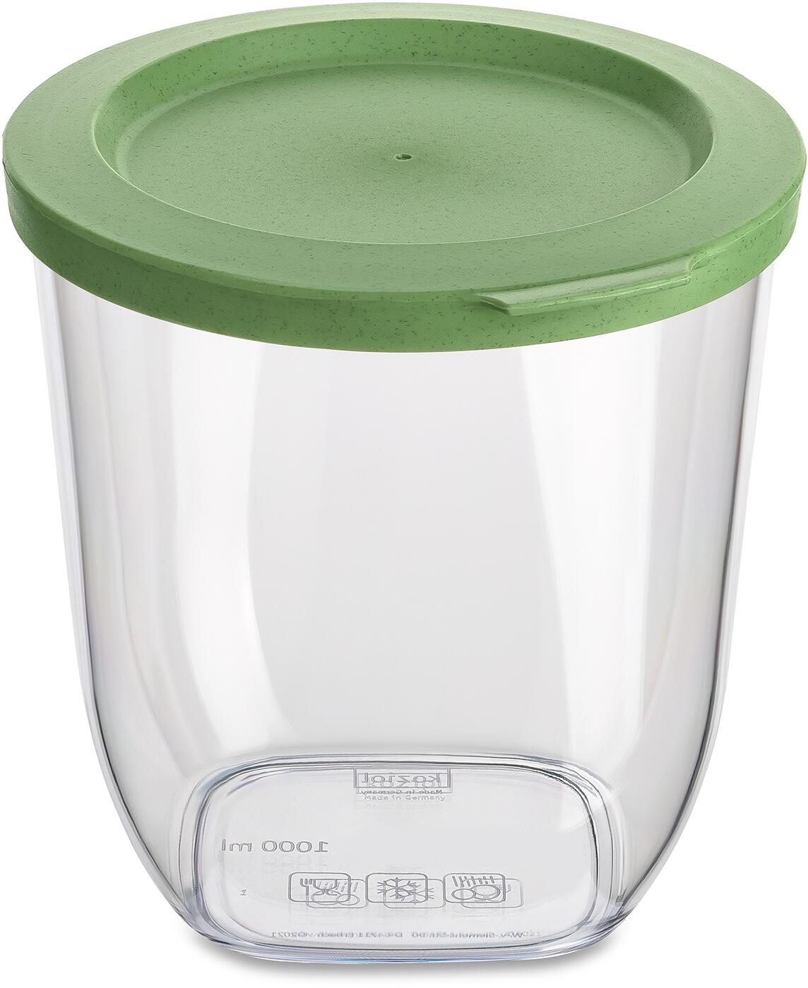 koziol Vorratsdose CONNECT DRY grün mit Deckel transparent