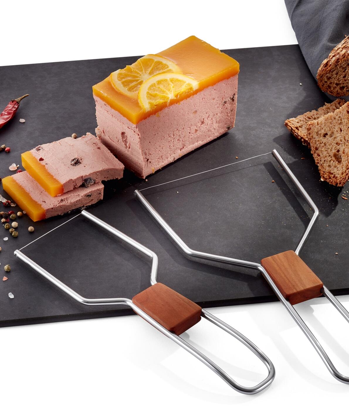 triangle Käselyra Käsehobel für Käseblock mit Holzgriff