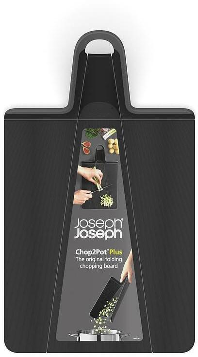 Joseph Joseph Chop2Pot Plus faltbares Schneidebrett schwarz Küchenhelfer