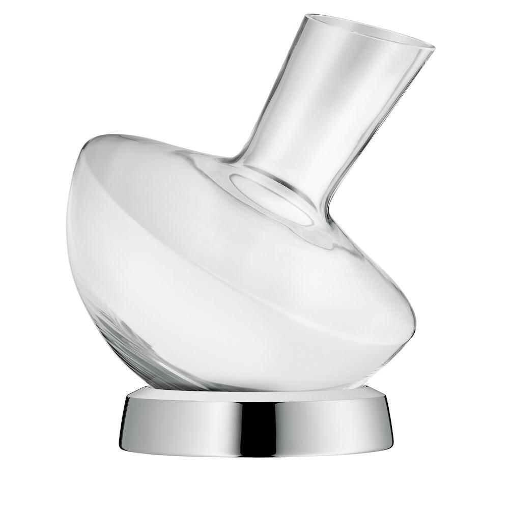 WMF JETTE Weindekanter Wasserkaraffe Glas mit Edelstahlfuß