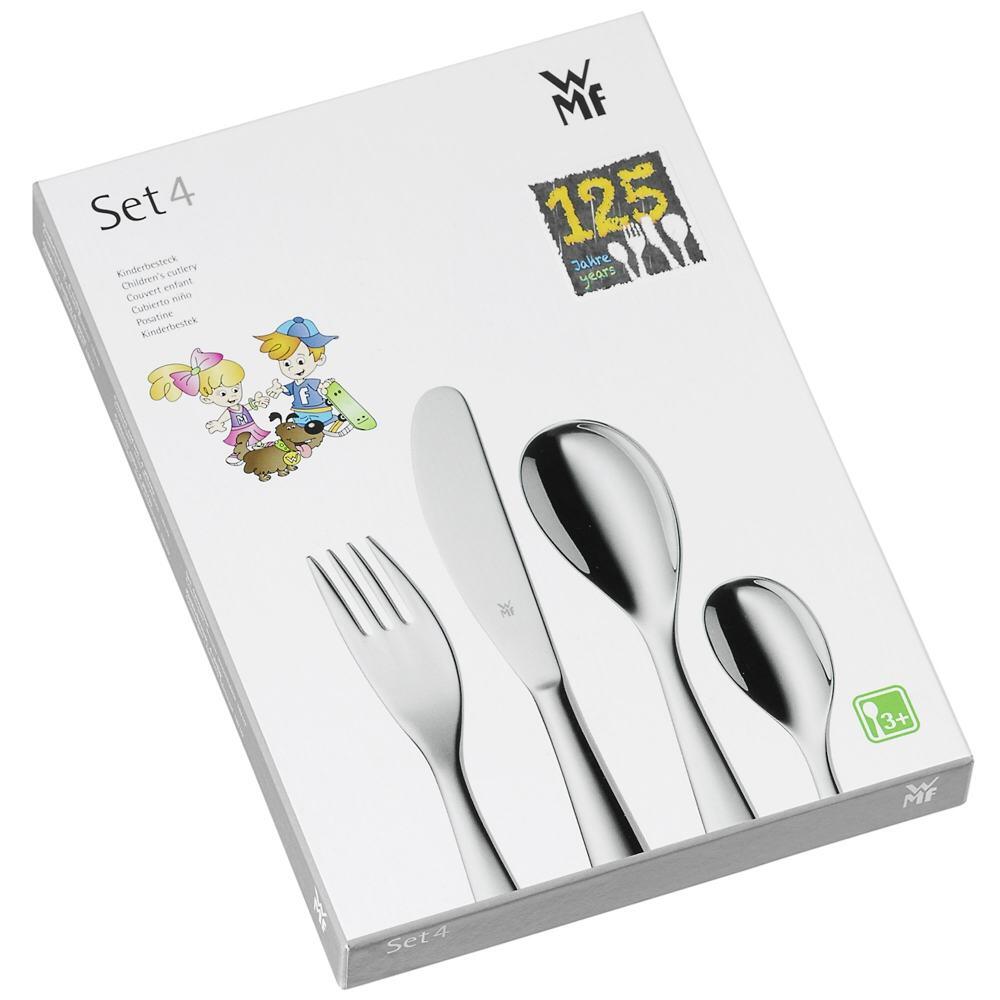WMF Kinderbesteck 4-teilig Safari Set mit Messer Gabel Löffeln