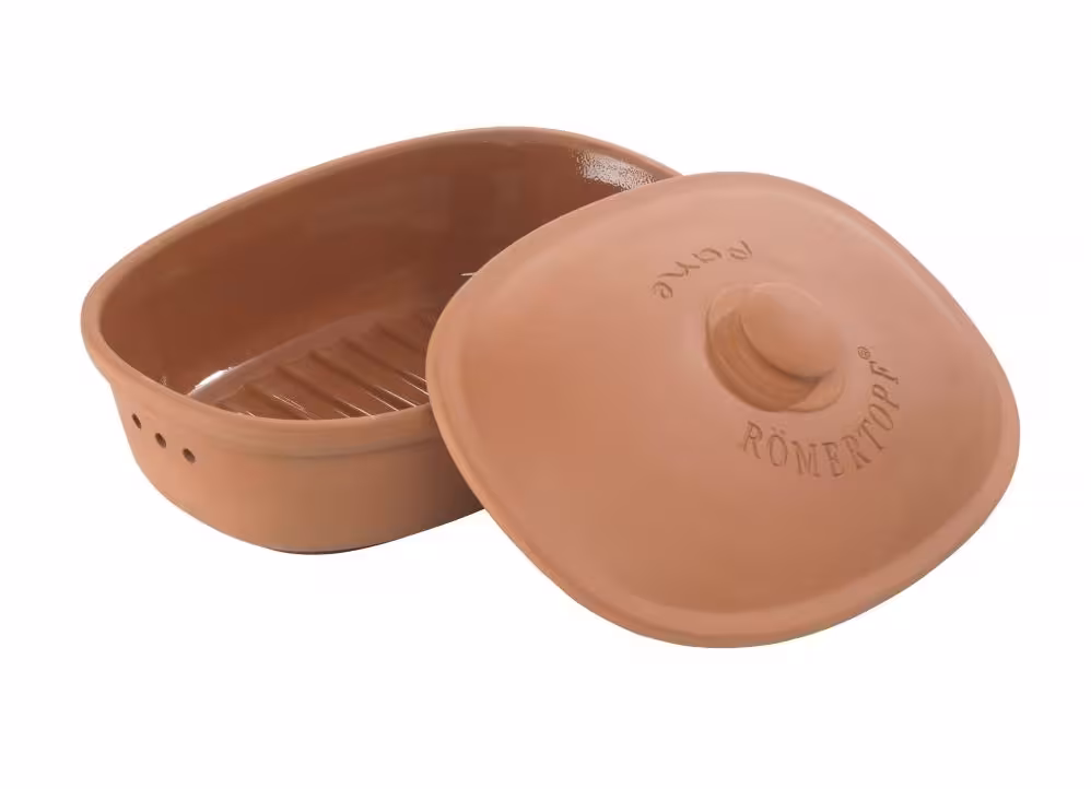 Römertopf Brot-Frische-Topf oval terracotta medium mit Deckel