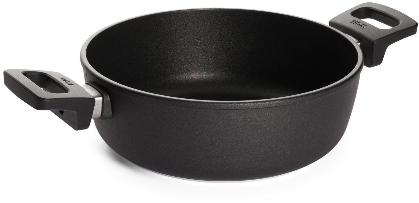 Woll Guss-Kasserolle titanium nowo mit zwei Griffen schwarz