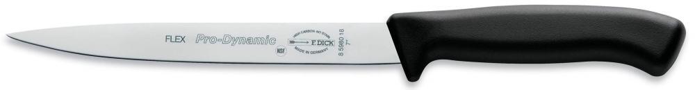 Dick ProDynamic flexibles Filetiermesser mit schwarzem Griff, Klinge 18 cm
