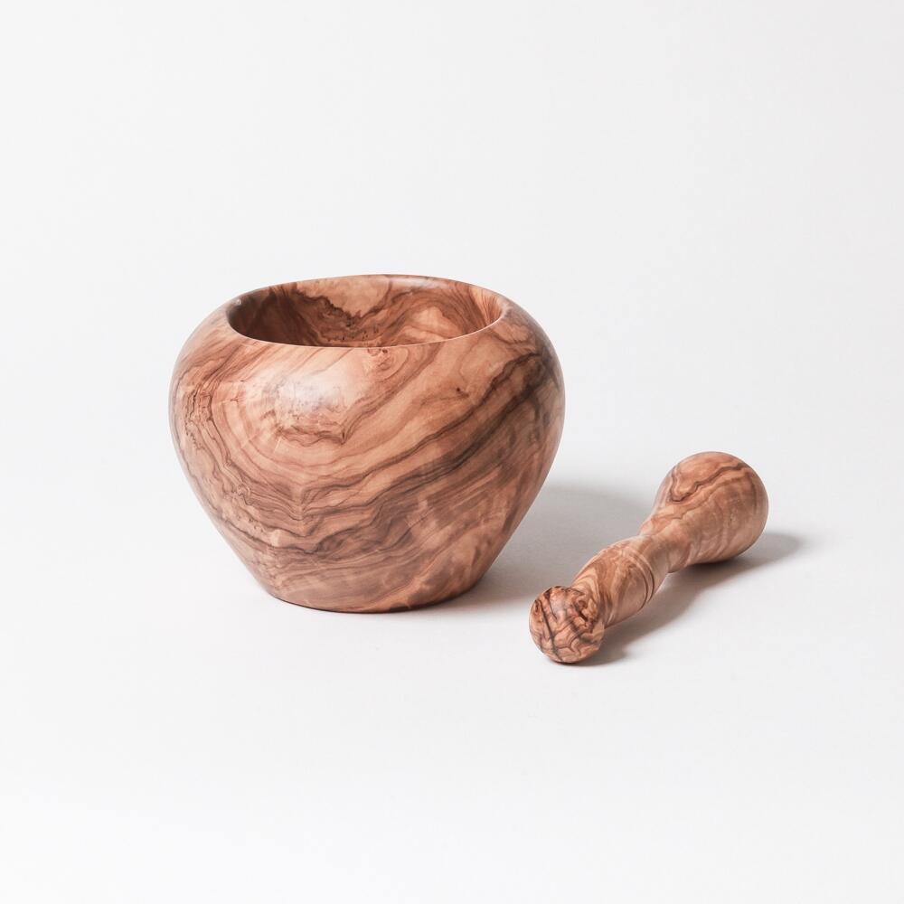 Bérard Mörser mit Stößel aus Olivenholz, Küchenhelfer