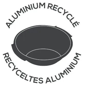 Appolia Tagine Atlas satinschwarz recyceltes Aluminium Symbol