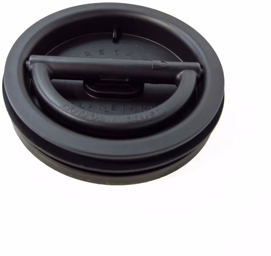 Airscape Edelstahl-Aromabehälter schwarz matt Deckel mit Griff