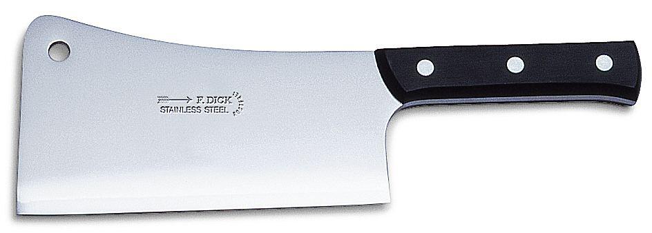 Dick Ladenspalter Edelstahl Hackmesser mit schwarzem Griff