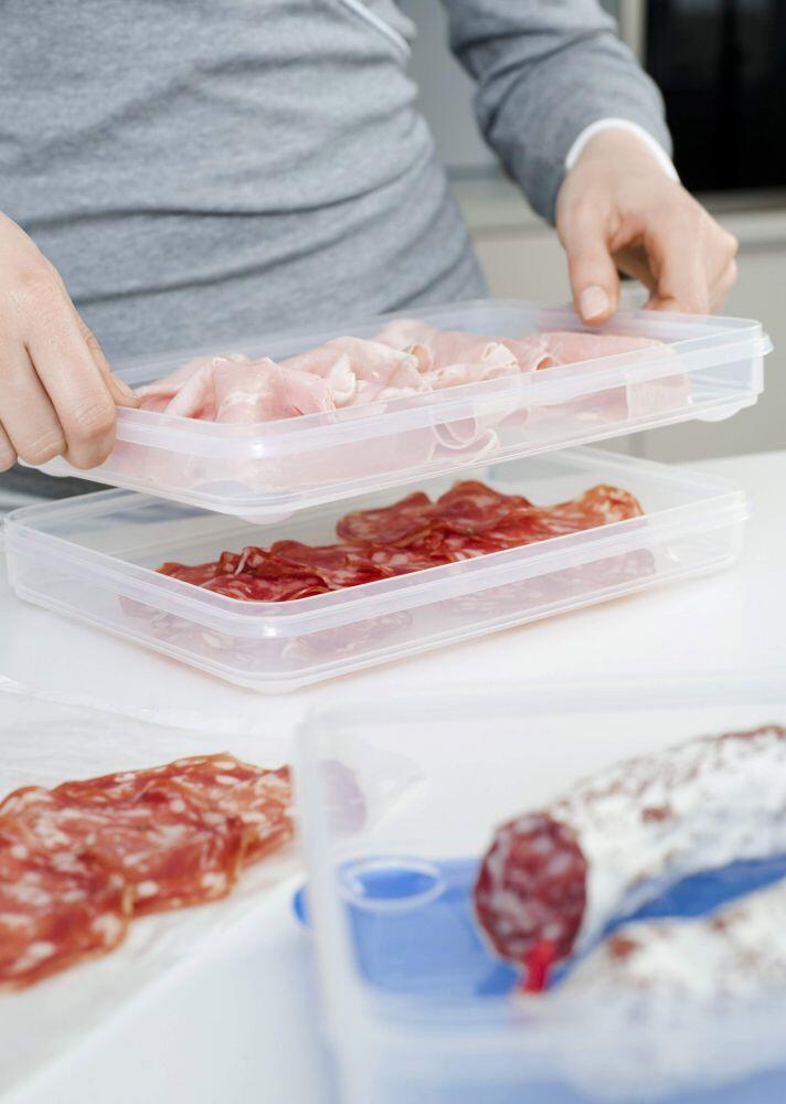 Emsa Clip & Close Aufschnittboxsystem rechteckig für Wurstscheiben