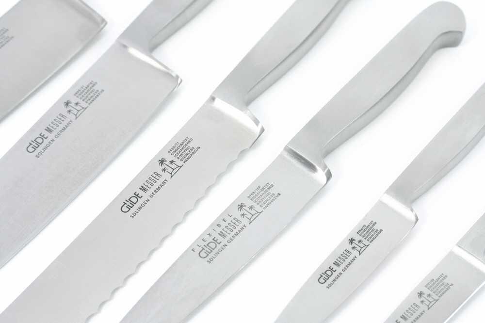 Güde Wetzstahl Kappa Messer schärfen Edelstahl Küchenmesser Set
