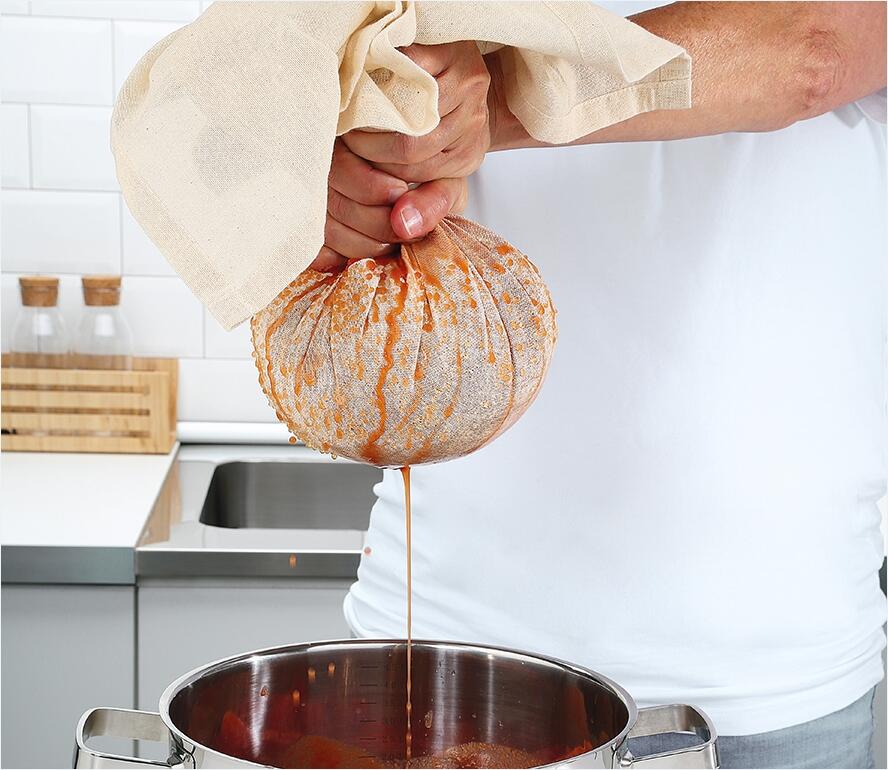 Küchenprofi Passiertuch zum Abseihen von Sauce in Topf
