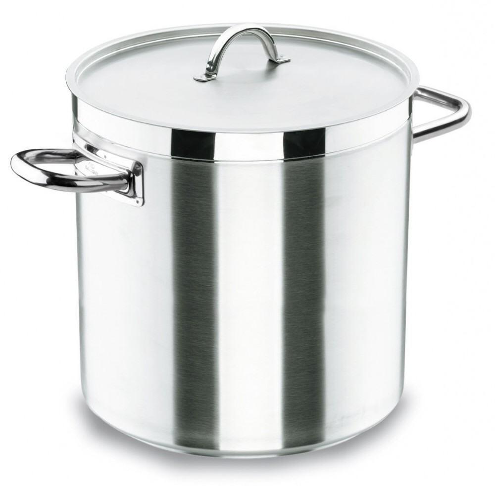 Lacor Suppentopf Chef Luxe Edelstahl mit Deckel und Griffen