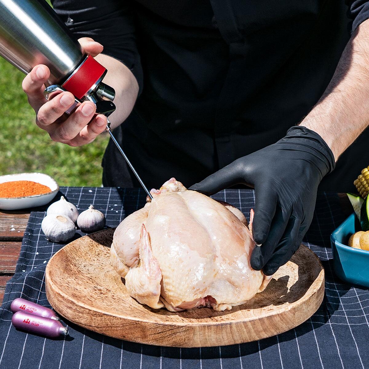 iSi Nadeltüllen 4-tlg. Marinadenspritze für Hähnchen BBQ