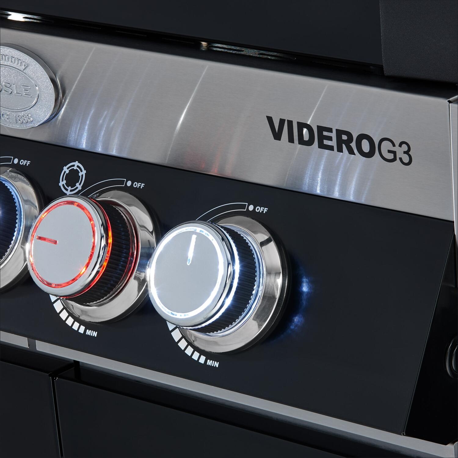 Rösle Gasgrill BBQ-Station VIDERO G3 in schwarz, 50 mbar