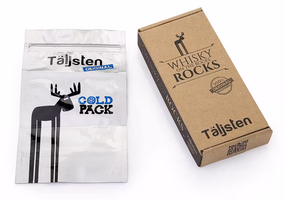 Täljsten Whiskysteine Speckstein 8-teilig mit Cold Pack