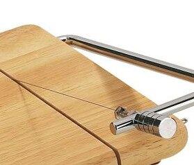 Zassenhaus Ersatzdrähte Käseschneider Draht auf Holzbrett montiert