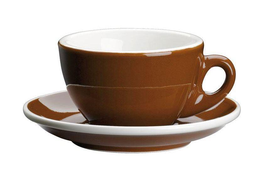 cilio Cappuccinotasse Roma marone mit Untertasse Keramik