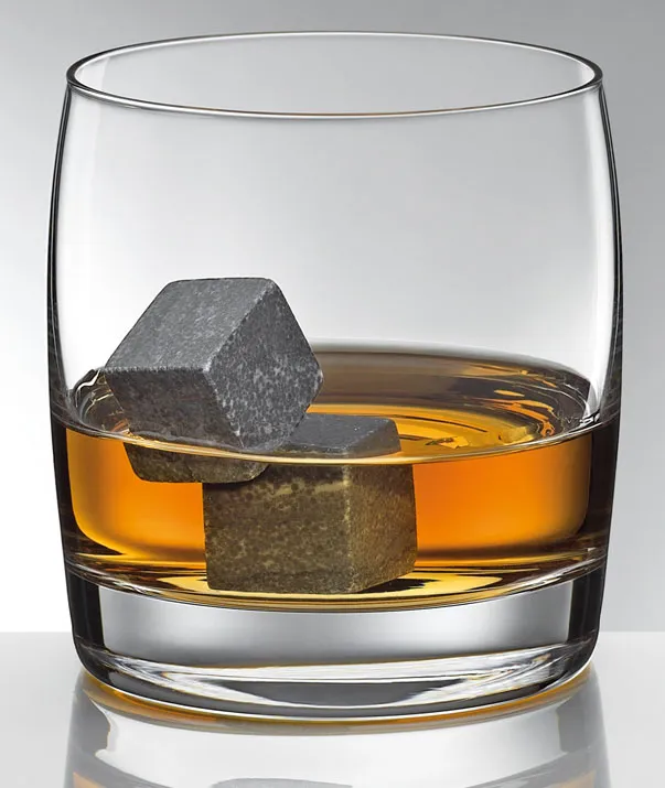 cilio Kühlsteine Cool Rocks 9 Stück im Whiskyglas