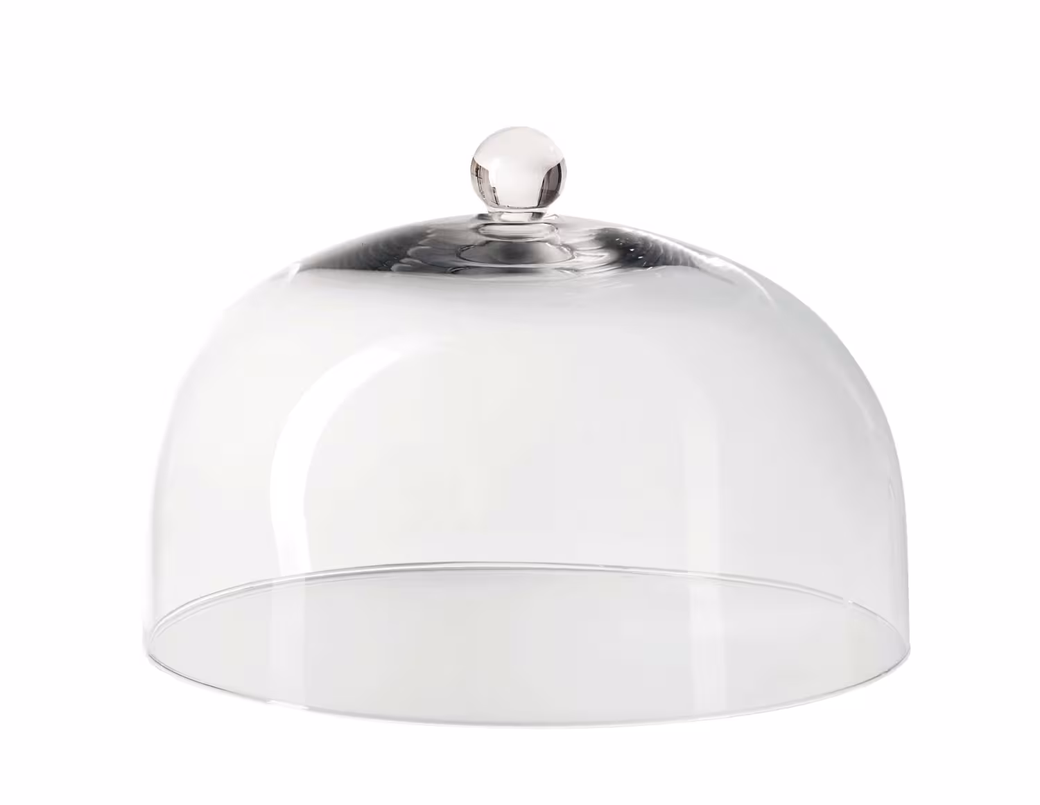 ASA Glashaube Tortenplatte hoch, transparente Kuchenhaube mit Knauf
