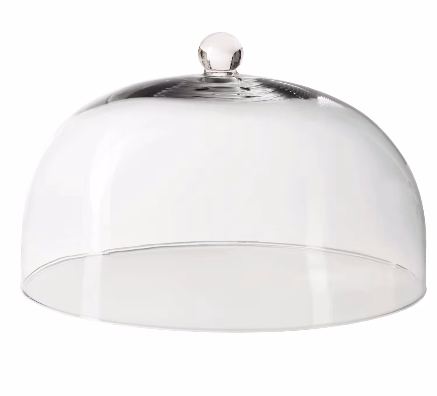 ASA Glashaube Tortenplatte hoch flach aus Glas transparent Knauf