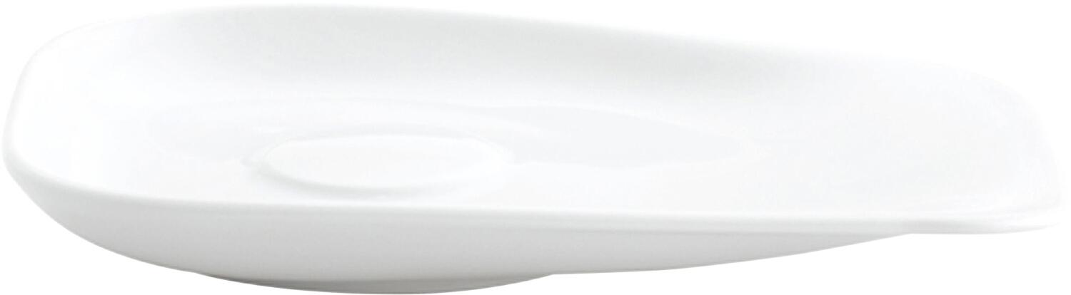 Kahla Elixyr Untertasse 13 cm weiß, ovales Porzellan für Tasse