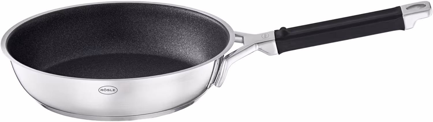 Rösle Bratpfanne Silence PRO Pro Resist Edelstahlpfanne mit Griff