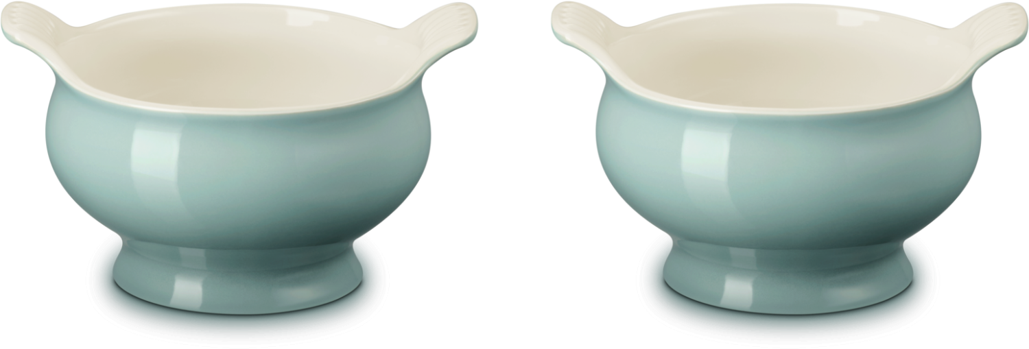 Le Creuset Suppenterrine Tradition im 2er-Set in sea salt