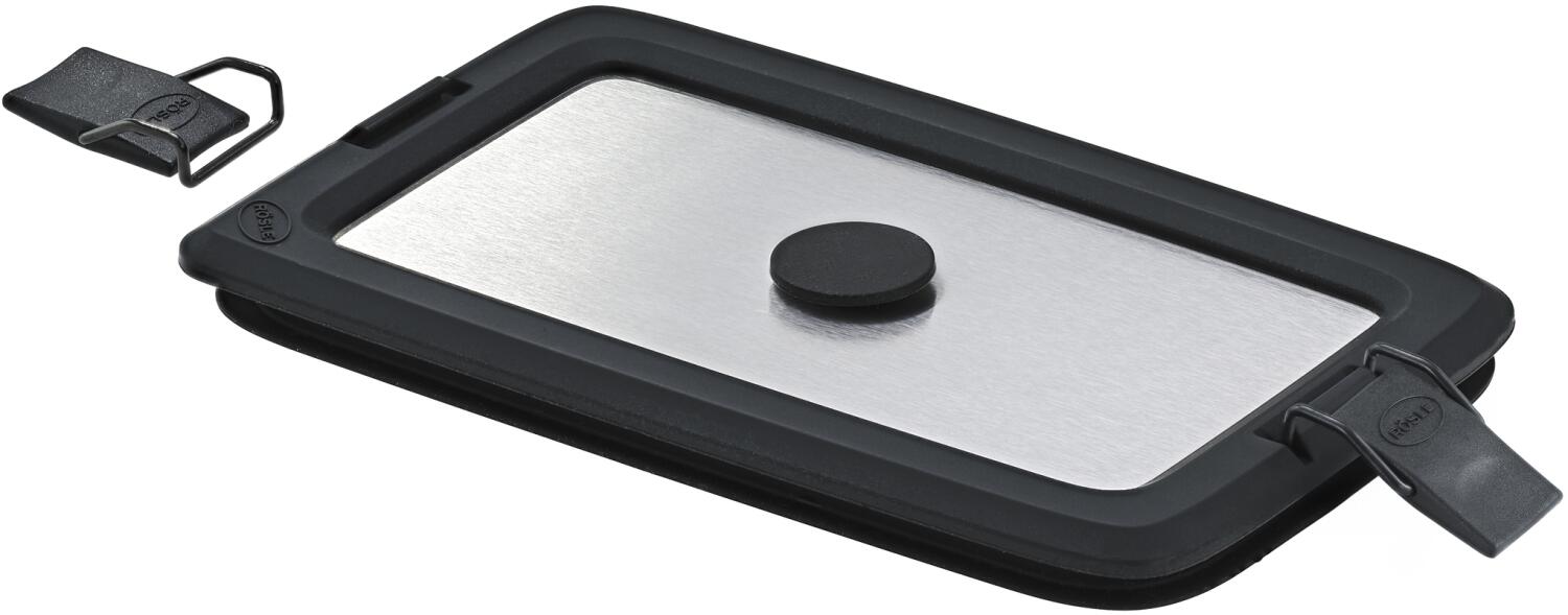 Rösle FLEXX 2GO Edelstahldeckel eckig mit Griff