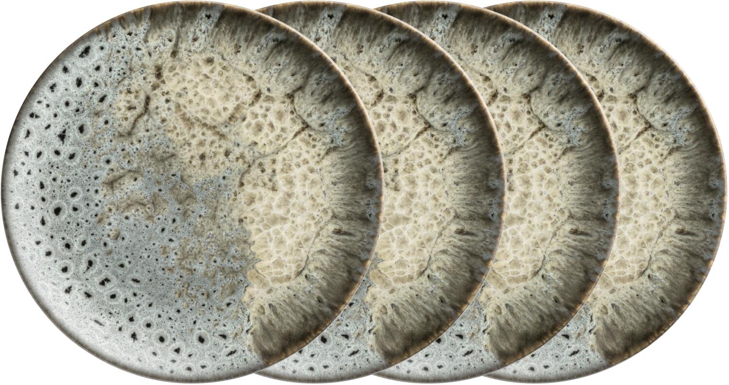 M&Auml;SER Dessertteller-Set Carellia, 4-tlg. in grau