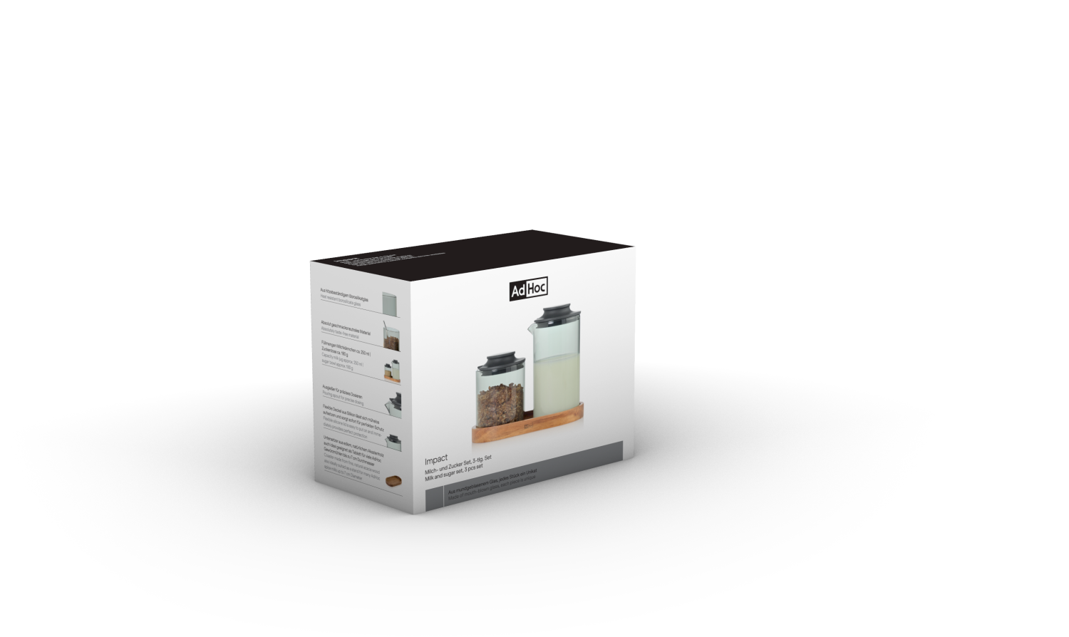 AdHoc Milch- und Zucker-Set Impact 3-tlg. in Geschenkbox