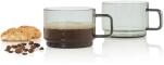 AdHoc Impact Tassen-Set 2-tlg Glas Kaffeetassen mit Griff