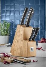 WMF Messerblock mit Messerset 7-teilig, 6 Messer, Eiche Massivholz