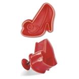 Städter Kunststoff-Ausstecher-Form Schuh / Pumps 6 cm Rot